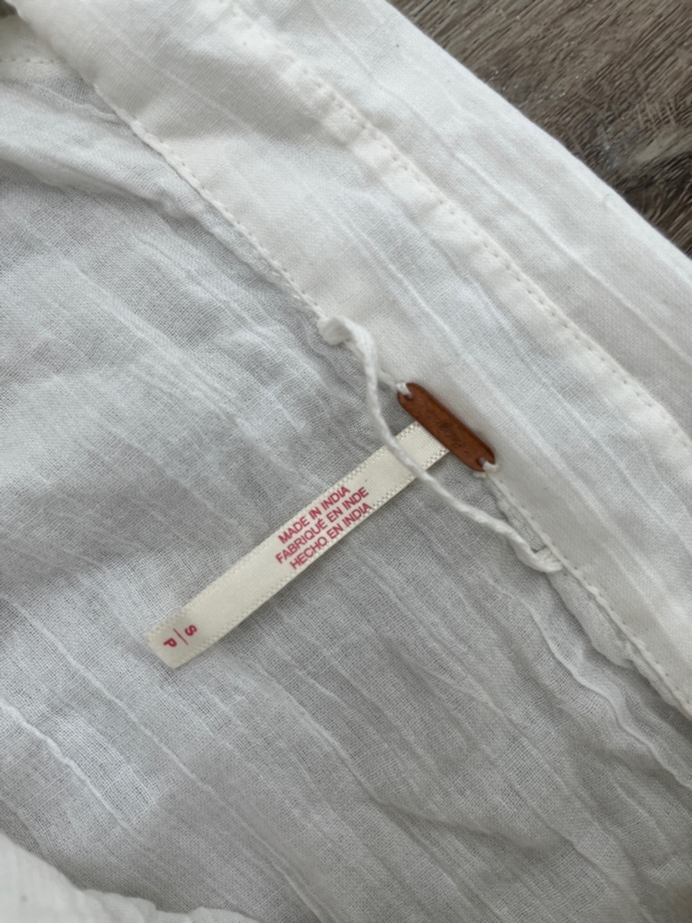 NWOT Free People White Sheer Flared Button-Up Tunic - Picture 2 of 6